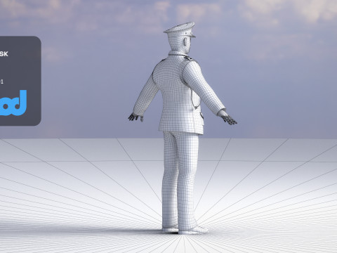 Japanese Police 0001 3Dモデル