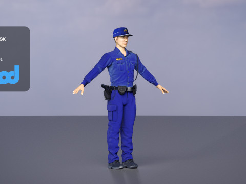 Taiwan Police Officer 0008 3D Модель