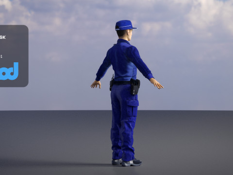 Taiwan Police Officer 0008 3D Модель