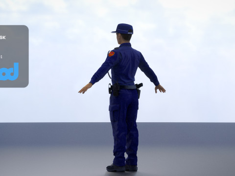 Taiwan Police Officer 0008 3D Модель