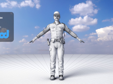 Taiwan Police Officer 0008 3D Модель