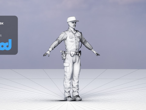 Taiwan Police Officer 0008 3D Модель