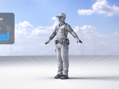 Taiwan Police Officer 0008 3D Модель
