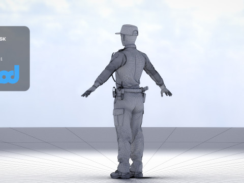 Taiwan Police Officer 0008 3D Модель