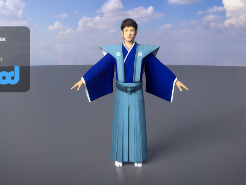 Japanese Samurai 0004 3Dモデル