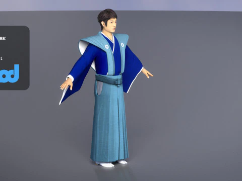 日本のサムライ0004 3Dモデル