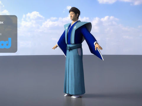 日本のサムライ0004 3Dモデル