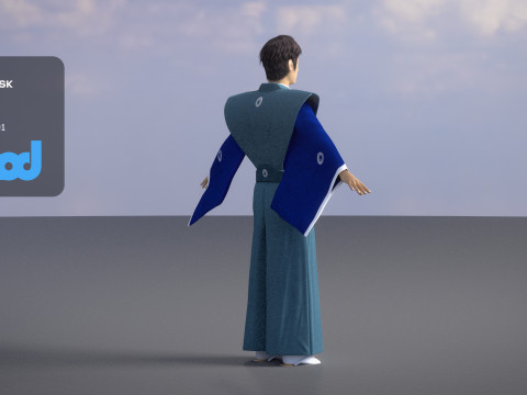 Japanese Samurai 0004 3Dモデル