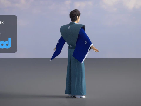 日本のサムライ0004 3Dモデル