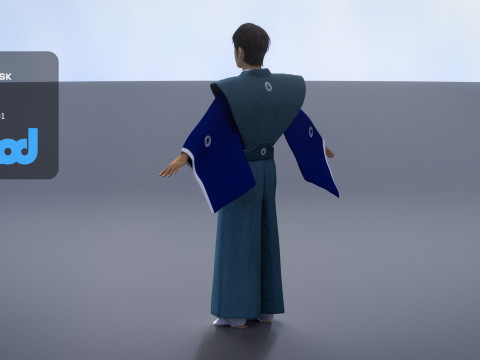 Japanese Samurai 0004 3Dモデル