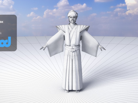 Japanese Samurai 0004 3Dモデル