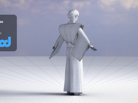 Japanese Samurai 0004 3Dモデル