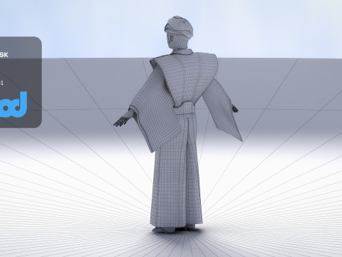 Japanese Samurai 0004 3Dモデル