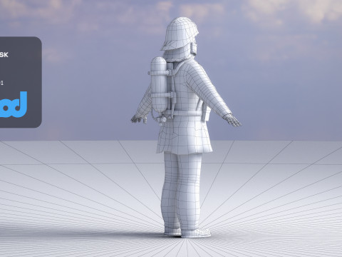 Japanese Firefighter 0001 3D मॉडल