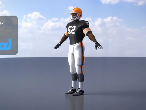 American Football Player 0006 3D Model