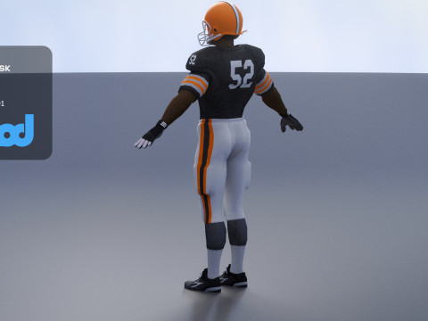 American Football Player 0006 Modelo 3D