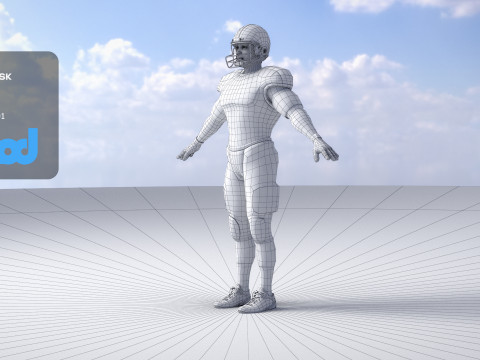 American Football Player 0006 Modelo 3D