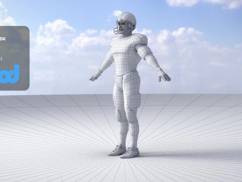 American Football Player 0006 3D Model