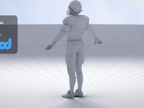 American Football Player 0006 Modelo 3D