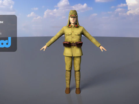 日本士兵 3D 模型