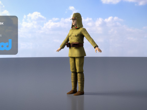 Japanese Soldier 3Dモデル