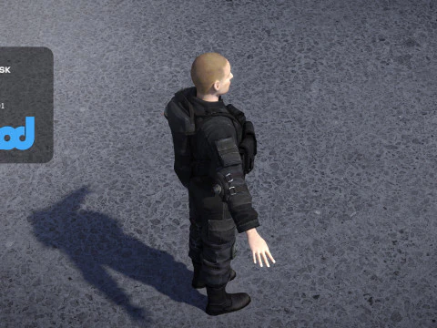 ネイビーシールズの近接戦闘服 3Dモデル