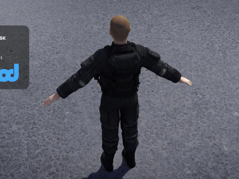 ネイビーシールズの近接戦闘服 3Dモデル