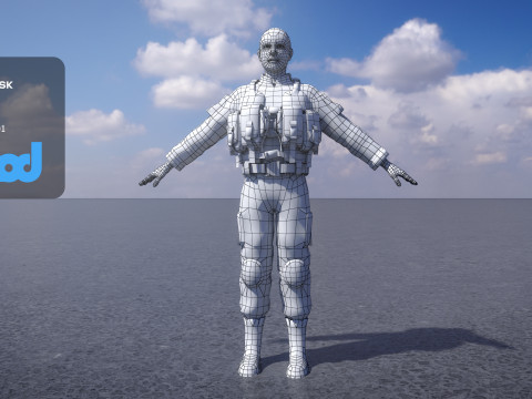 Navy Seal Close Quarter Battle Uniforms 3Dモデル