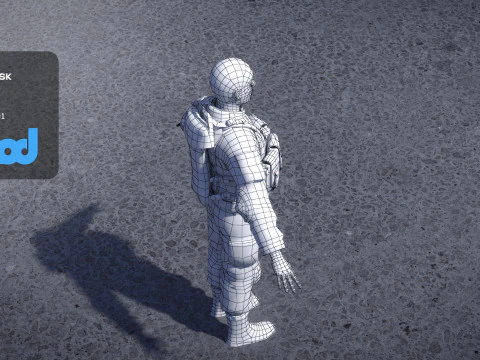 ネイビーシールズの近接戦闘服 3Dモデル