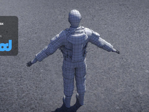 ネイビーシールズの近接戦闘服 3Dモデル