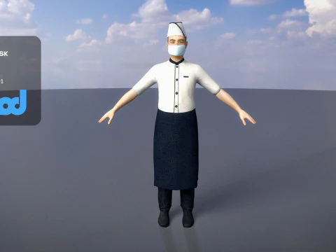 厨师 3D 模型