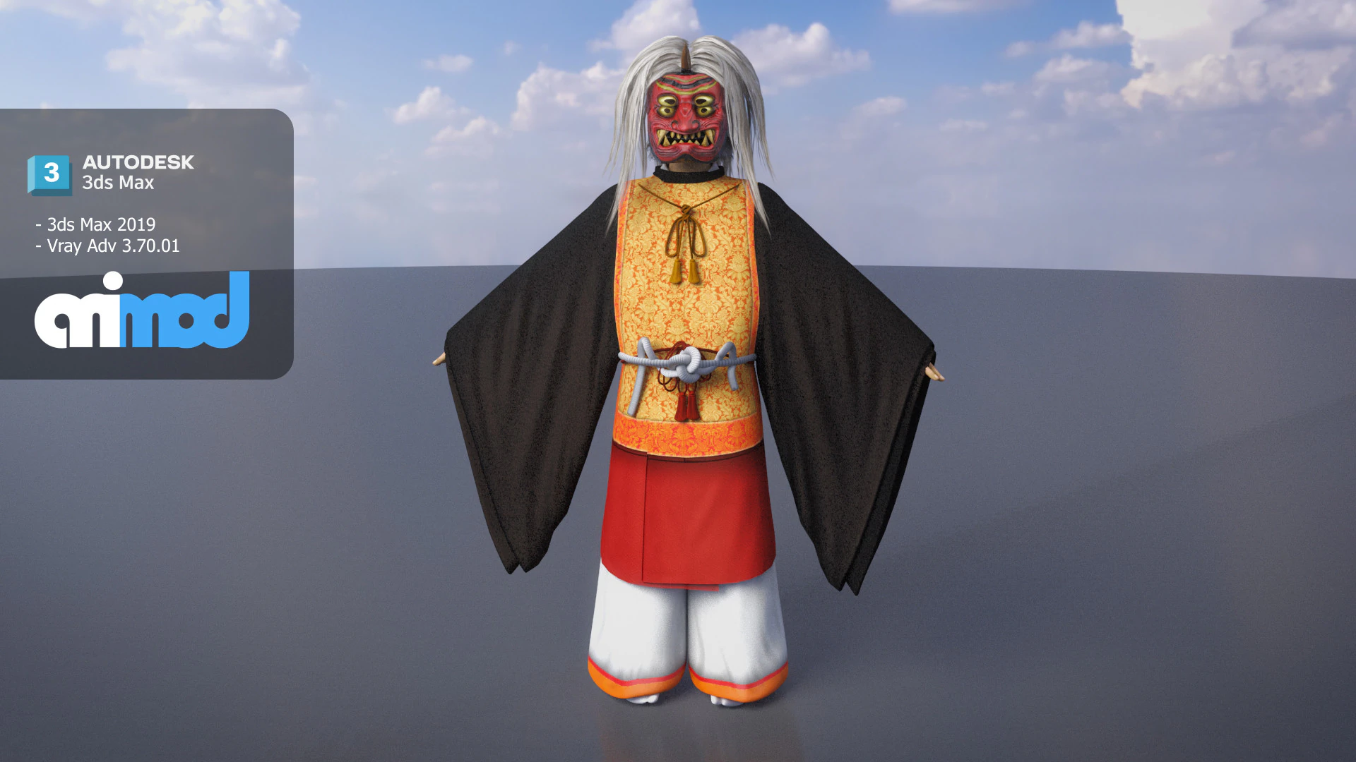 Oni King 3D Model .c4d .max .obj .3ds .fbx .stl .blend 