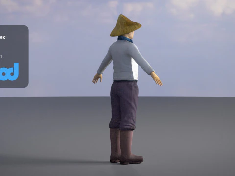 Farmer 3D Model