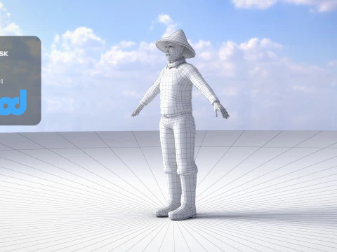 Farmer 3D Model