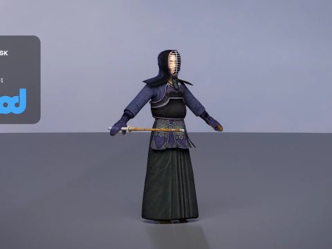 Kendo Man 3D Model