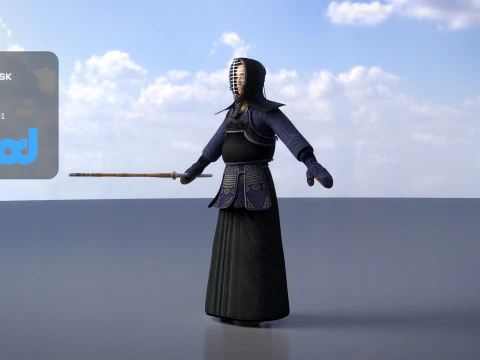 Kendo Man 3D Model