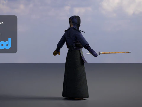 Kendo Man 3D Model