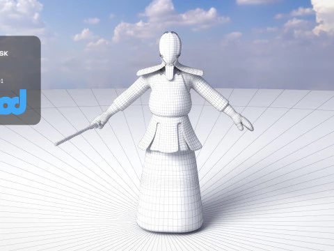Kendo Man 3D Model
