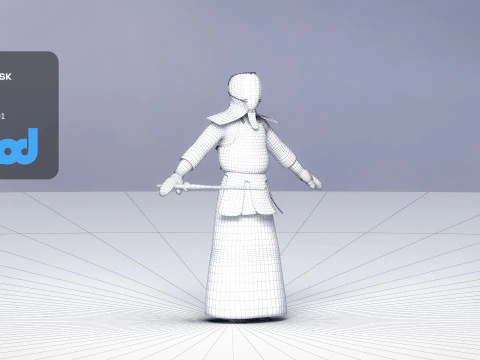 Kendo Man 3D Model