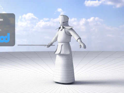 Kendo Man 3D Model