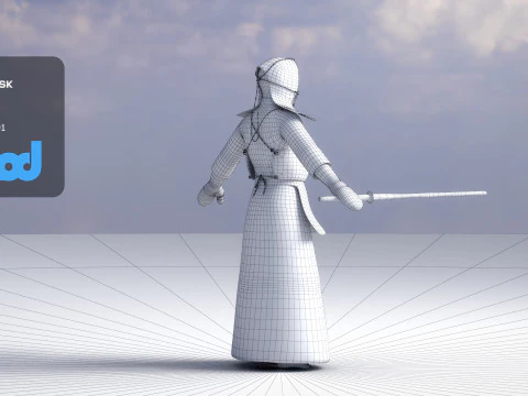 Kendo Man 3D Model