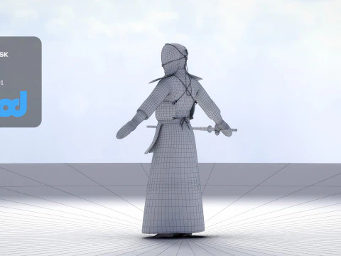 Kendo Man 3D Model