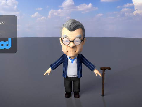 Elderly Man 3D मॉडल