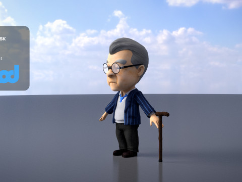 Elderly Man Model 3D