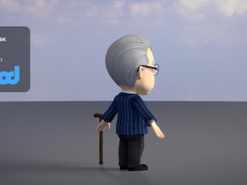 Elderly Man Model 3D