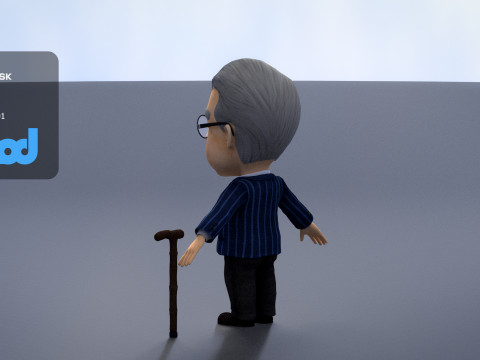 Elderly Man Model 3D