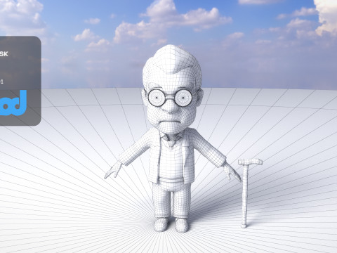 Elderly Man Model 3D