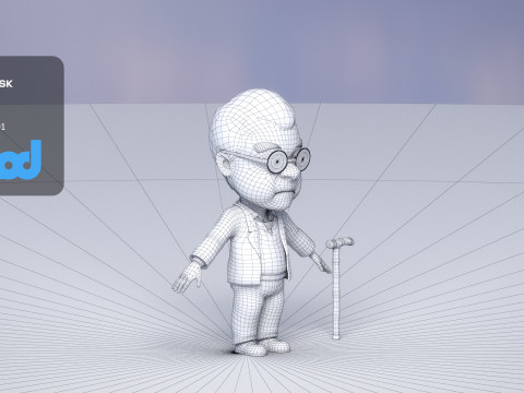 Elderly Man Model 3D