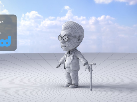 Elderly Man Model 3D