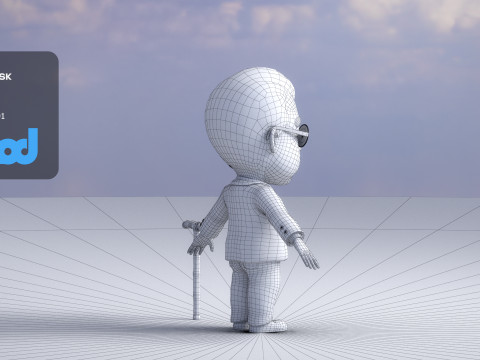 Elderly Man Model 3D